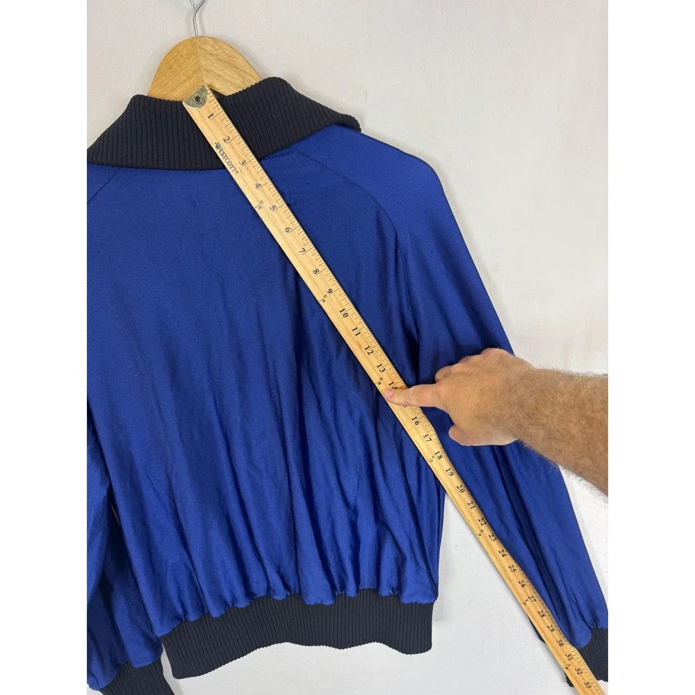 Vintage 80s Gofor‎ Blue Quarter Zip Pullover Jacket Ski Canada Retro Sport Men S